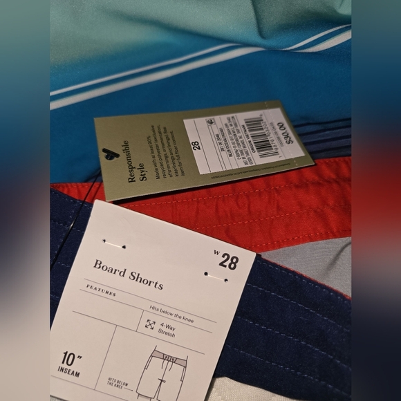 Mens Goodfellow & Co Blue Hybrid Swim Board Shorts, Size 28 , NWT!!! - Picture 3 of 3